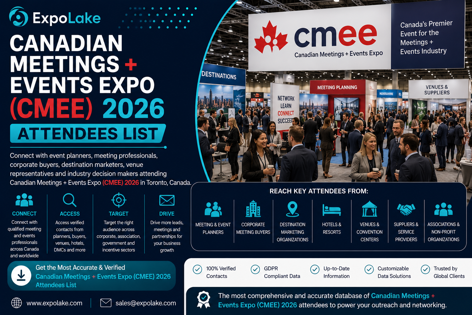 Canadian Meetings + Events Expo (CMEE) 2026 Attendees List
