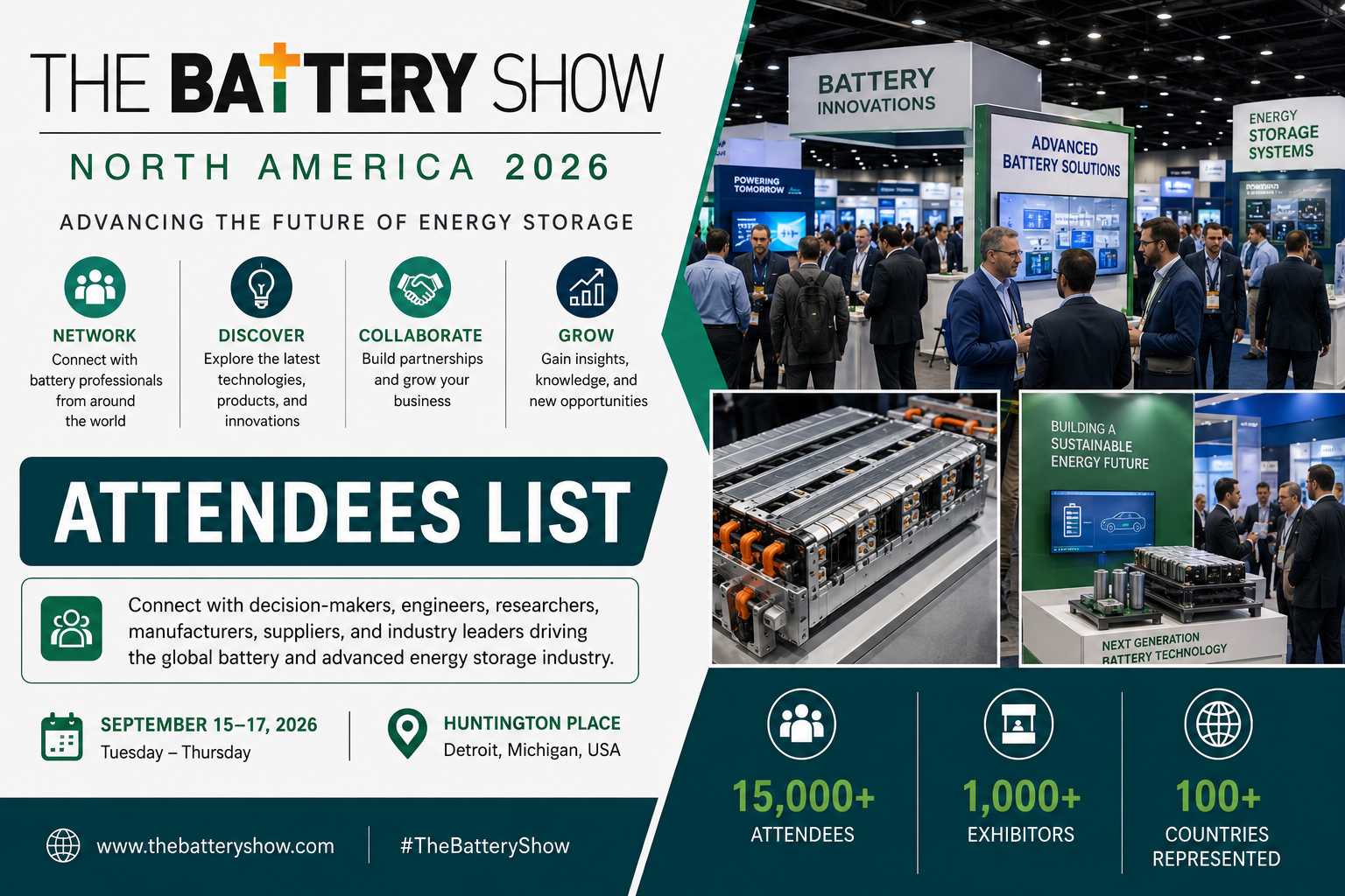 Battery Show North America 2026 Attendees List