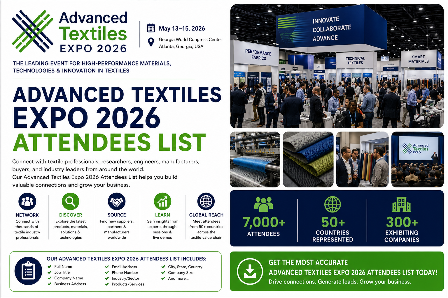 Advanced Textiles Expo 2026 Attendees List